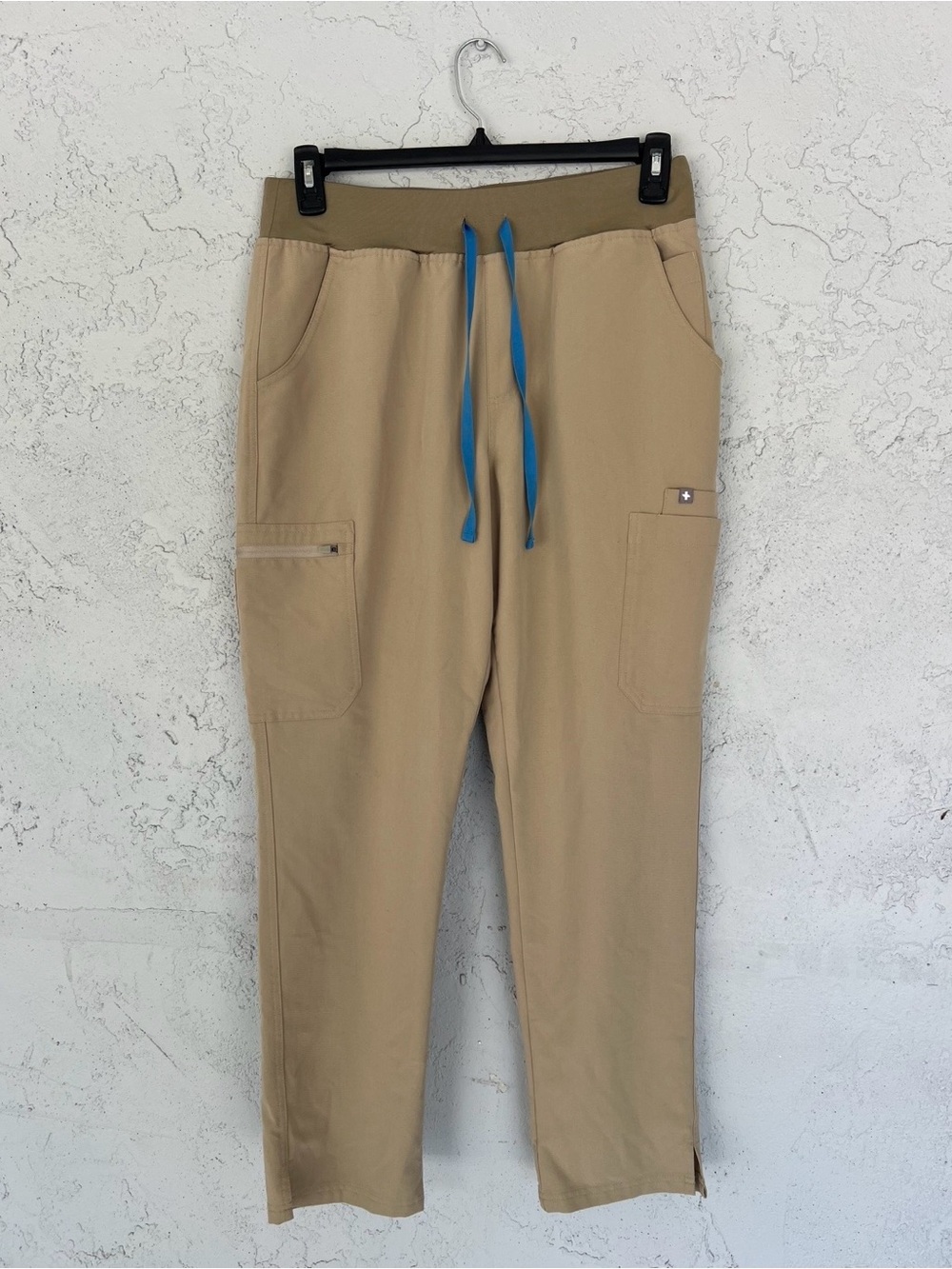 Figs High Waisted Yola Skinny Scrub Pants Tan Size Large L